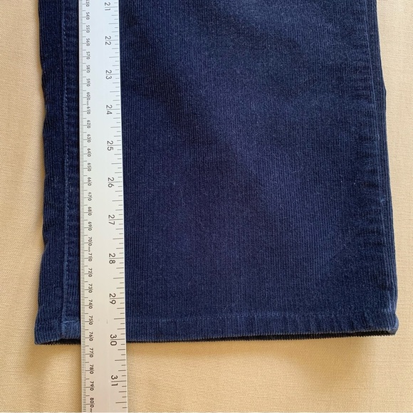 LL Bean Womens Corduroy Pants 22W Favorite Fit Dark Navy Blue Straight Leg - Picture 13 of 14